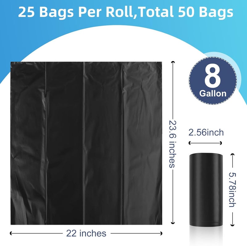 LITFP 100 Portable Toilet Bags, Drawstring Biodegradable Camping Potty Bags 8 Gallon Waste Bags for 5-8 Gallon Bucket Toilet Adults Outdoor Camping Car - Image 2